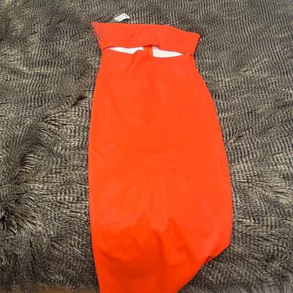 open lace back dress ALINA LACE UP DETAIL MAXI DRESS IN ORANGE  AKIRA